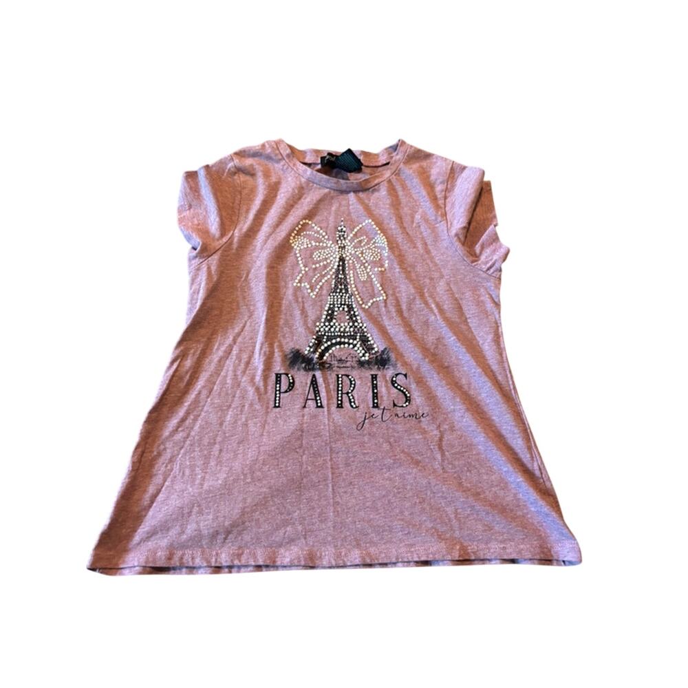 Kandy Kiss Purple Graphic T-Shirt Paris Size S (7/8)